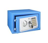 Zxarunas Safes Digital Safe with Keypad Security Home Safe Box Alarm System, for Office Hotel Jewelry Cash Use Storage Cash Box(Blu)