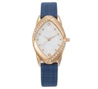 Zxarunas Watches Women's Leather Quartz Watch, Leather Strap, Analog Quartz Watches with White Dial Wristwatch Wristwatches(Blu)