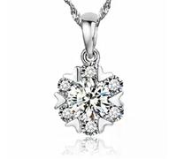 Zxarunas Women’s necklace Zircon Snowflake Pendant Necklace Temperament Clavicle Chain Short Version Suitable for Women's Festival Gift Pendant necklace