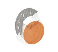 ZxbingUK-2025 Wall Clock Nordic Luxury Home Clock Living Room Personalized Creativity Modern Simplicity Fashion Wall Decoration Art, 48x60cm(Orange)