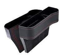 ZXBL 2 Pack Car Seat Gap Filler, Car Seat Storage Box With Cup Holder, for Mercedes-Benz SLK Sports Sportwagen (R172) 2011-2020,PU Leather Car Console Side Storage Box with Cable Hole