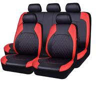 ZXBL 9 Pcs Car Seat Covers Full Set for HONDA Civic 2018-2023, Pu Leather Seat Covers Car Waterproof & Breathable Interior Accessories,C-Red