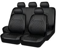 ZXBL 9 Pcs Car Seat Covers Full Set for HONDA Crv 2007-2012, Pu Leather Seat Covers Car Waterproof & Breathable Interior Accessories,A-Black