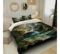 ZXBNNN 3pcs Duvet Cover Set, Mindful Journey Sharing Theme, Resounding Day Bedding, Suitable for Indoor Products(100x135cm*1/60x60cm*2)