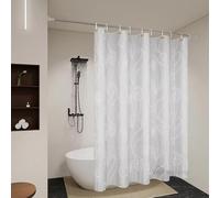 ZXBNNN The white lotus patterned dry-wet separation partition shower curtain is suitable for various Bathroom decoration styles.(174x188cm(68.50x74.02in))