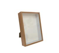ZXCFGH Thickened Hollow Wooden Dried Flower Photo Frame 3-5cm Deep DIY Specimen Collection Frame Can Be Hung On The Wall Or Desktop For Both Use(Log Color,10in/hollow5cm)