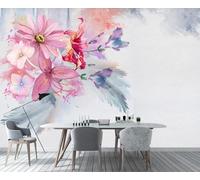 ZXCHEE Wallpaper 3D Mural Abstract Pink Flower Murals Wallpaper for Bedroom and Living Room Wall Decoration -ZX29689-400x255cm