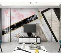 ZXCHEE Wallpaper 3D Mural Abstract Pink Geometric Marble Texture Murals Wallpaper for Bedroom and Living Room Wall Decoration -ZX31252-300x210cm