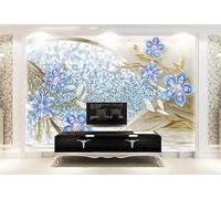 ZXCHEE Wallpaper 3D Mural Flower Relief Sculpture Murals Wallpaper for Bedroom and Living Room Wall Decoration -ZX21397-300x210cm