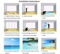 ZXCHEE Wallpaper 3D Mural Golden Butterfly with Black and White Stripes Murals Wallpaper for Bedroom and Living Room Wall Decoration -ZX24554-200x140cm