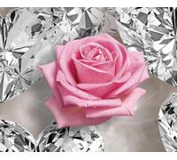 ZXCHEE Wallpaper 3D Mural Pink Rose Murals Wallpaper for Bedroom and Living Room Wall Decoration -ZX29212-400x255cm