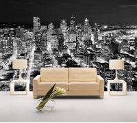 ZXCHEE Wallpaper 3D Mural Urban Architecture in Black and White Murals Wallpaper for Bedroom and Living Room Wall Decoration -ZX27376-400x255cm