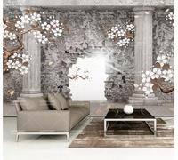 ZXCHEE Wallpaper 3D Mural Vintage Plum Blossom Roman Column Brick Wall Murals Wallpaper for Bedroom and Living Room Wall Decoration -ZX16855-400x255cm
