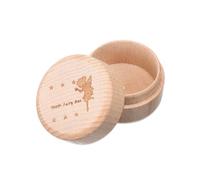 ZXCHOME 1 Pc Milk Tooth Box Tooth Fairy Box Cute Wooden 3D Carved Teeth Box Lost Teeth Storage Box for Kids Tooth Fairy Gift