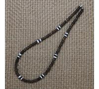 ZXCL Fashion Vintage Rustic Beaded Necklace Men Natural Coconut Shell Surfer Necklace For Men Tribal Jewelry Gift For Him-DC-03