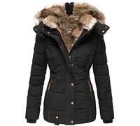 ZXCL Plus Size 5XL Parkas Women Thick Long Sleeve Hooded Cashmere Bubble Jacket Ladies Solid Color Puffer Coat Outerwear Zipper-black,XXXL