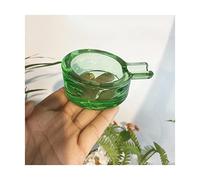 ZXCMY Beautifully Glass Ashtray portable Cigar Accessories 9 x 7x 3 cm / 3.5 x 2.8 x 1.2 in Ash Tray For Home Cigarettes Ash Butt Disposal Practical