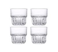 ZXCMY Exquisite Transparent glass cup ice coffee glasses striped cocktail cup stackable glassware home beverage juice mug drinking cups Practical