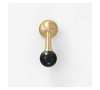 ZXCMY Portable Brass Door Handle Indoor Wardrobe Drawer Cabinet Bathroom Round Ball Pendant Stone Single Hole Door Knob Effortless(Nero)