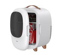 ZXCVB Mini Car Fridge 8L,Portable Cosmetic Refrigerator,Small Compact Fridge With Handle Cooler And Warmer, 12/220V AC/DC Low Noise Drinks Fridge,White
