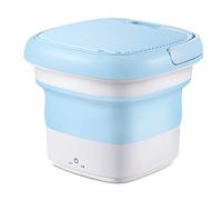 ZXCVB Mini Foldable Washing Machine,Portable Washing Machinewith Handle,Ozone Sterilization,Ultrasonic Cleaning Machine,Small Automatic Underwear,Blue-washing