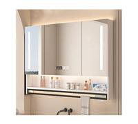 ZXCVBNAS Bathroom Wall Mounted Storage，Oversized Bathroom Wall Storage Organizer Over The Vanity, Triple or two Doors Mirror Cabinet，Toilet (No Back Board)，White，Black(White,W120cm*H70cm/W47in*H28in)