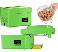 ZXCVBNMQ Automatic Oil Maker Foldable with LCD HD Display, Household/Commercial Intelligent Oil Press, for Cold Hot Squeeze (Green)