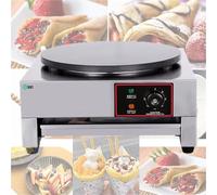 ZXCVBNMQ Commercial Electric Pancake Maker, Non-Stick Crepe and Waffle Machine with Adjustable Temperature, for Chapati, Tortilla, Bacon, and Breakfast Snacks