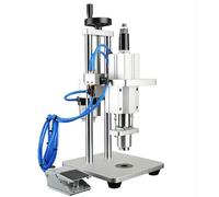 ZXCVBNMQ Desktop pneumatic bottle sealing machine, high speed adjustable height and foot pedal for efficient laboratory work (13mm)