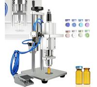 ZXCVBNMQ Pneumatic vial sealer, vial capping machine pure pneumatic, height adjustable, foot switch, for aluminum-plastic caps, small bottles (20mm)