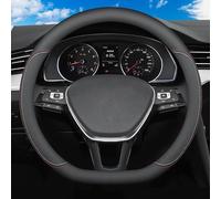 ZXCVDF for Ford Puma I 2019-2024 Steering Wheel Covers Microfiber Leather Steering Wheel Cover 37-38cm/15'' Breathable Anti-slip Protector,Colored lines-2-D type