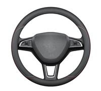 ZXCVDF for VW ID.Buzz I 2022-2024 Steering Wheel Covers Microfiber Leather Steering Wheel Cover 37-38cm/15'' Breathable Anti-slip Protector,Colored lines-1-Round type