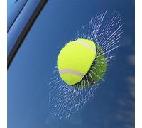 ZXCVWWE 3D Ball Sticker,Glass Car Window Sticker,3D Prank Car Window Ball Hits Broken Glass Stickers,Funny Car Rear windshield Broken Ball Hits Glass Sticker,Car Decal Decor Accessories