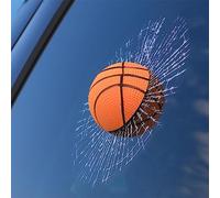 ZXCVWWE 3D Ball Sticker,Glass Car Window Sticker,3D Prank Car Window Ball Hits Broken Glass Stickers,Funny Car Rear windshield Broken Ball Hits Glass Sticker,Car Decal Decor Accessories