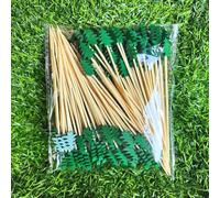ZXCVWWE 50Pcs Bamboo Appetizer Forks Christmas Theme Food Picks Party Picks Bamboo Charcuterie Forks Mini Fruits Forks For Parties