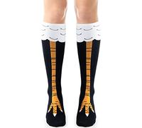 ZXCVWWE Cartoon Chicken Legs Socks, Crazy Funny Chicken Feet Socks Claws Over The Knee High Socks Novelty Funny Crazy Chicken Feet Socks Knee-High Turkey Socks Outdoor Party Christmas