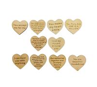 ZXCVWWE Christmas Wood Chip Love Heart Decoration, Unique Friendship Gift,Reasons Why You Are My Friend Friendship Gift,Mini Baubles,Personalized Christmas Friend Wood Gift