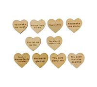ZXCVWWE Christmas Wood Chip Love Heart Decoration, Unique Friendship Gift,Reasons Why You Are My Friend Friendship Gift,Mini Baubles,Personalized Christmas Friend Wood Gift