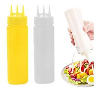 ZXCVWWE Condiment Porous Squeeze Bottles,1Pack Squeeze Bottles for Sauces,Salad Dressing Container,Ketchup Bottles Squeeze,3 Hole Container Sauce Dispenser for Ketchup Salad BBQ Sauce Oil Syrup