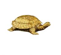 ZXCVWWE Pyrite Tortoise Inspired Decor, Pyrite Stone Turtle Figurine for Feng Shui, Brass Turtle Statue for Home Office Desk Shelf, Tortoise Ornament Gift for Living Room Table Display