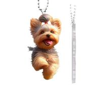 ZXCVWWE Yorkshire Terrier Dog Acrylic Pendant Versatile Charm Cute Puppy Keychain For Car Festive P7U5 Backpacks & Mirrors, Party
