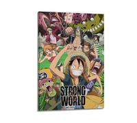 ZXCYGSAM One Piece King Mighty World Animation Movie Poster Poster Decorative Painting Canvas Wall Posters And Art Picture Print Modern Family Bedroom Decor Posters 24x36inch(60x90cm)