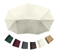 ZXDFMY 15ftx9ft Replacement Double-Sided Outdoor Umbrella Replacement Cloth, Umbrella Canopy Patio Umbrella Canopy Fabric 12 Ribs(Beige)