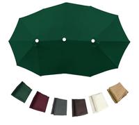 ZXDFMY 15ftx9ft Replacement Double-Sided Outdoor Umbrella Replacement Cloth, Umbrella Canopy Patio Umbrella Canopy Fabric 12 Ribs(Green)
