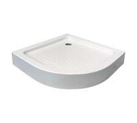 ZXDRYBHD Curved Shower Pan Tray, Thickened Non-Slip Acrylic Bathroom Floor Pan for Wet and Dry Separation, White Quadrant Shower Tray(80cm/31.4in)