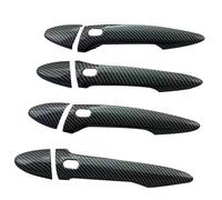 ZXDRYIRC Outer Door Handle Cover Compatible with Lexus for IS250 2006-2013 for IS350 for is-F 2007-2014 Car Gloss Black Carbon Door Handle Covers Stickers(Carbon 4Smart)