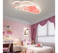 ZXDTVFGN 32W 42W Dimmable Ceiling Light, Modern LED Close to Light fixtures Chandelier 3-Color Change Mode, Flush Mounted Chandeliers for Play Room Bedroom Nursery Decor Made in China