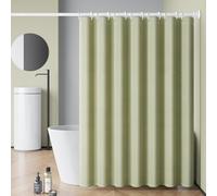 ZXDTVFGN Boho Farmhouse Fabric Shower Curtain Set Waterproof QuickDrying Weighted Hem Country Bath Decor with Hooks Grass Green 200x220cm