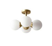 ZXDTVFGN Chandelier Ceiling Light Pendant Fixture Study Lamp,Bedroom Lamp,E27 Nordic Full Copper Lamp,Living Room Lamp,Simple Modern Creative Magic Bean Small D Vigorous