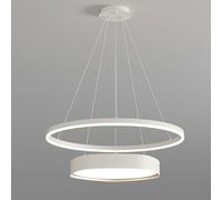 ZXDTVFGN Chandelier Modern Simple Ring Dining Room LED Tri-colour Dimmable Indoor Pendant Lamp Adjustable Ceiling Hanging Light Fixture For Hallway Bedroom